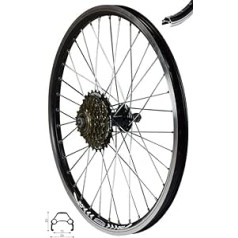 Redondo 20 collu aizmugurējo riteņu salokāms velosipēda disks, melns + 6 ātrumu Shimano disks