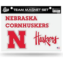 Rico Industries NCAA Nebraska Cornhuskers komandas magnētu komplekts 8,5 x 11 collu — mājas dekorēšana — ledusskapis, birojs, virtuve