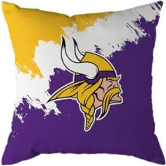 NFL Minnesota Vikings Futbola spilvens Brush Spilvens Dīvāna spilvens 50 x 50 cm, daudzkrāsains