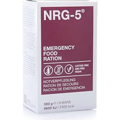 NRG-5 ārkārtas pārtikas devas, 1 kastīte ar 24 iepakojumiem x 500 g / Ārkārtas devas