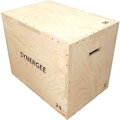 Synergee 3 in 1 Non-Slip Wood Plyometric Box for Jump Training and Conditioning