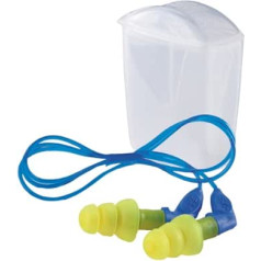3M E-A-R Ultrafit X Ear Plugs UF01014 with Cord, SNR = 35 dB, Reusable, with Storage Box, 50 Pairs