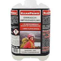 CleanPrince 2 Litre Washing Impregnation Canister Water and Dirt Repellent Re-Waterproofer Waterproofer