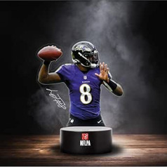 Lielisks zīmols Baltimore Ravens NFLPA LED lampas gaismas logotips ** Jackson **, maināms režīms ar 2 dažādām krāsām