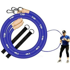 Gronk Fitness Training Rope for Inertia Wave Workout Ropes Edition, Heavy Battle Rope alternatīva spēka treniņiem, drošāka, efektīvāka, zila