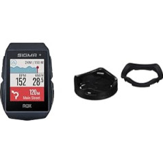 SIGMA SPORT Unisex – suaugusiųjų kompiuteris ROX 11.0 EVO GPS juodas, mėlynas, 57817 ir priedai, GPS laikiklis