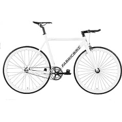 FabricBike vieglais fiksētā ātruma velosipēds, viena ātruma Fixie cietā rumba, alumīnija rāmis un dakša, 28 collu riteņi, 4 krāsas, 3 izmēri, 9,45 kg (M izmērs)