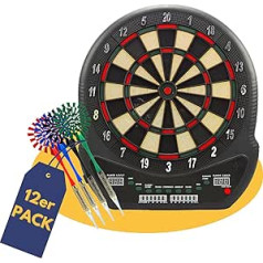 Best Sporting Electronic Dartboard, Blackpool Dartboard with 12 Darts And Spare Tips, Dart Machine with LED Indicator and Power Adapter