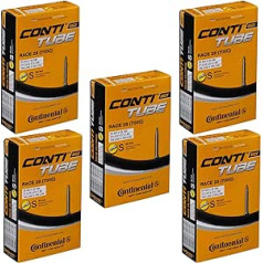 Continental Race 28 700 x 20-25 c velosipēda iekšējās caurules ar 60 mm Presta vārstu — melns — 5 g.