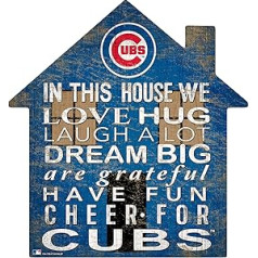 Fan Creations MLB Chicago Cubs House zīme, komandas krāsa, 12 collas