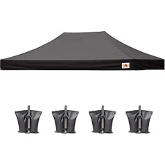 ABCCANOPY Pop Up Tent Replacement Canopy (10x20, Black)