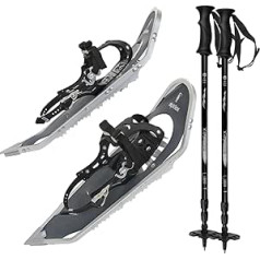 Alpidex Snow Shoes, Aluminium Frame, for Women and Men from Shoe Size UK 5 to 130 kg, Carry Bag