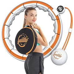 Infinity Hoop — svērta Hula Fit stīpa svara zaudēšanai un vidukļa vingrošana sievietēm/pieaugušajiem — ideāls fitnesa un dāvanu variants, uzlabojiet savu treniņu rutīnu ar Ultimate