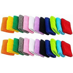 Ogrmar 12 Pairs Cotton Sports Basketball Sweatbands