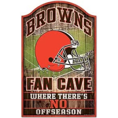 Cleveland Browns koka zīme — 11x17 collu ventilatora alas dizains