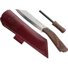 Scandinoff Nordic Protector 130 BUSHCRAFT G10 Nordic Woods - Scandinavian Viking Bushcraft Outdoor Full Tang Knife Genuine Scandinavian Cut Sandvik 14C28N Handles G10 with Fire Steel