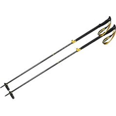 Grivel Ski Tour Vario Pole Black - Regulējams garums Alumīnija Touring Ski nūjas izmērs 110-140 cm - Krāsa Melna - Y