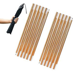 JEELAD Tent Pole Aluminium Pole Replacement Tent Pole Support Pole Awning Poles Kit for Outdoor Camping Hiking (4m, A-Gold)