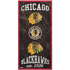 Fanu izveide NHL Čikāgas Blackhawks Unisex Čikāgas Blackhawks Heritage Sign Team krāsa 6