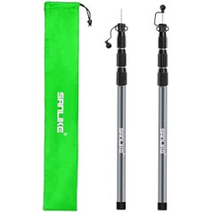 SAN LIKE Tarp Tent Poles Fibreglass Camping Backpacking Tent Poles for Awnings Rain Fly Shelters Set of 2