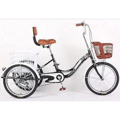 ACIYD Adult Tricycle Cruiser velosipēds ceļojumiem vai trīsritenis pieaugušajiem senioriem sievietēm vīriešiem 1 ātruma 3 riteņu velosipēds ar iepirkumu grozu trīs riteņu guļus velosipēds