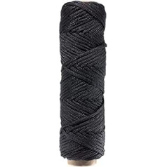 West Coast Paracord neilona pītas makšķerēšanas auklas izmērs #18 Black Strength vai #36 (160 lb Strength) — 100/200/500 pēdu opcijas — lieliski piemērotas zosīm, pīlēm vai citam ēsmas aprīkojumam