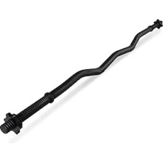 MSPORTS SZ Premium Curl Bar 30 mm ar Spinlock aizdari, standarta izvēle 120 cm (7 kg) vai 130 cm (8 kg), hromēts vai melns