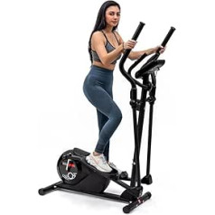 TechFit E300 Cross Trainer, Elipsveida trenažieris mājām, svara zaudēšanas trenažieris kardio un fitnesa vingrinājumiem, magnētiskās pretestības ierīce, kas piemērota lietošanai iekštelpās 120 x 58 x 155 cm