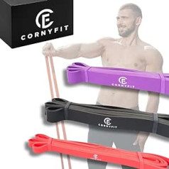 CORNYFIT fitnesa siksnu komplekts no 3 / Thera Band/Resistance Band/Fitness/Terra Band/Resistance Bands