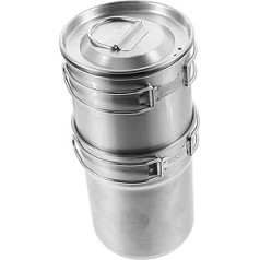 DIKACA Suppentasse Lagerfeuerbecher Outdoor-geschirr Zusammenklappbarer Kaffeebecher Eiswasserbecher Picknickbecher Picknick-teetasse Latte-becher Metallbecher Edelstahl 304 Multifunktion