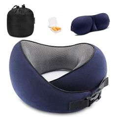 L/G Travel Pillow atmiņas putas, 360 grādu rotācijas galvas atbalsta zoda spilvens, ideāls 1 gabals