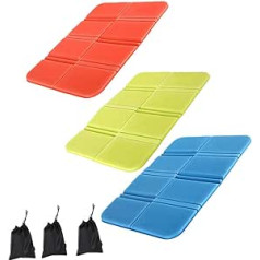 3 Stück Sitzmatte, faltbare Sitzmatte, XPE-Sitzmatte, XPE-Sitzmatte, wasserdicht, faltbar, leicht, Thermo-Sitzkissen für Outdoor, Camping, Park, Picknick (3 Farben)