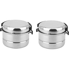 Toddmomy Set of 2 3-Piece Cookware Outdoor Cookware Camping Pot Camping Pan Camping Cooking Clothing Portable Cooking Stove Folding Picnic Pot Travel Pot Tool Box