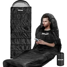 Humberto Sleeping Bags for Adults and Kids, 3-4 Seasons, Warm Weather and Winter, Lightweight Sleeping Bag with Zipper Holes, Portable Sleeping Bags for Camping, Travel, Hiking