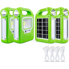 4 Pack 3-in-1 Solar USB Rechargeable Brightest COB LED Camping Lantern, Charging for Device, Waterproof Emergency Flashlight LED Light