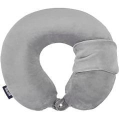 Malsen Travel Pillow Kaklo pagalvė Kelioninė kaklo pagalvė profiliuota su miego kauke Kompaktiška ir lengva patogi kelioninės pagalvės užvalkalas, plaunamas mašina pagalvėlės užvalkalas