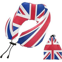 YOUJUNER Travel Pillow British Flag Memory Foam Neck Pillow Support Pillow Neck Pillow