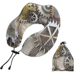 YOUJUNER Travel Pillow Steam Punk Machine Gear Atmiņas putas kakla spilvena atbalsta spilvens kakla spilvens