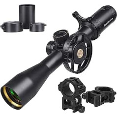 WestHunter Optics HD 4-16x44 FFP First Focal Plane Hunting Riflescope, 30 mm Precision Tactical 1/10 MIL Long Distance Shooting Rifle Scopes | 2 Types of Reticle