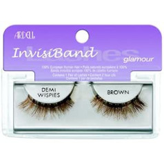 Ardell Invisiband Lashes, puse Wispies Brown, 1 pāris (iepakojumā 3) no Ardell