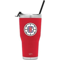 Vienkāršs, mūsdienīgs NBA Cruiser Tumbler ar caurspīdīgu eņģu vāku 900 ml