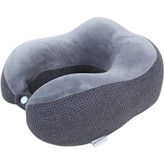 Cepten Neck Pillow, Breathable Comfortable Portable Travel Pillow, Soft U-Shaped Pillow, Neck Support Pillow, Dark Grey