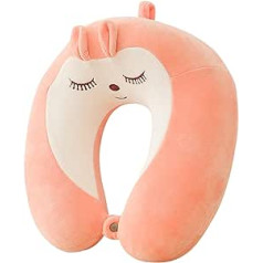 Cartoon Travel Pillow, Memory Foam Neck Pillow for Children, Neck Support Pillow for Sleeping, Planes, Cars and Home Use