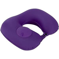 AleXanDer1 Reisekissen 1 stück Auto u-förmiger Reisen Kissen Auto Luft aufblasbare kissenhalsstütze weichstuhlkissen weicher pflegekissen automatisches aufblasbares Kissen (Color : Purple)