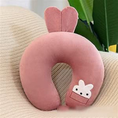 AleXanDer1 Travel Pillow Adult Children Travel Pillow Soft Funny U Shape Pillow Portable Outdoor Nap Flying Neck Pillow Pad (Color : Rabbit)