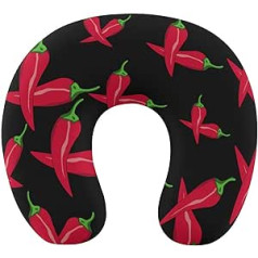 Chili Pepper Cross ceļojumu kakla spilvens pieaugušajiem Memory Foam Pillow Galvas balsta automašīnas spilvens lidmašīnas vilcienam