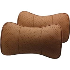 DANDELG 2 pieces universal leather car neck pillow support headrest seat cushion covers car styling pillow