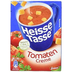 Erasco Heisse Tasse Tomato Cream with Croûtons, Pack of 12 (12 x 450 ml Bags)