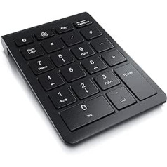 CSL — ciparu tastatūra Bluetooth — bezvadu ciparu tastatūra — tastatūra ar 22 taustiņiem — 10 multivides taustiņi — tastatūra ar enerģijas taupīšanas režīmu — ergonomiska — klēpjdatora galddatoram un piezīmjdatoram