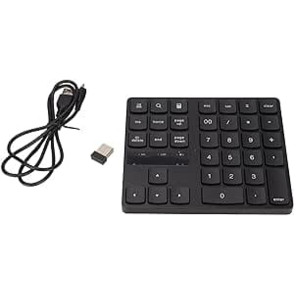 ciciglow bezvadu ciparu tastatūra, 35 taustiņi, 2,4 G pārnēsājama ciparu tastatūra, USB klēpjdatora tastatūra, ergonomisks dizains, klusa vienas rokas spēļu tastatūra personālajam datoram, klēpjdators, galddators